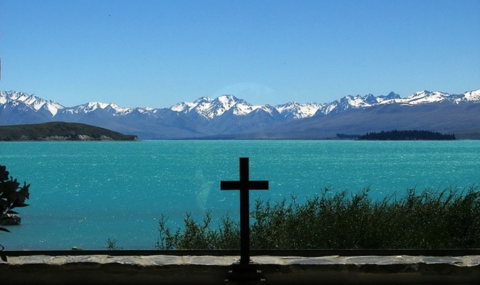Church Window in Church of the Good Shepherd, Lake Tekapo