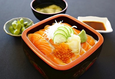 Salmon Don (sashimi rice bowl) by Kohan Japanese Restaurant